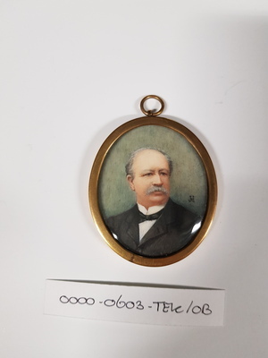 0000-0603-TEK a.jpg; 0000-0603-TEK/OB; Miniatuurportret van Mr. J.P.R. Tak van Poortvliet; waterverf